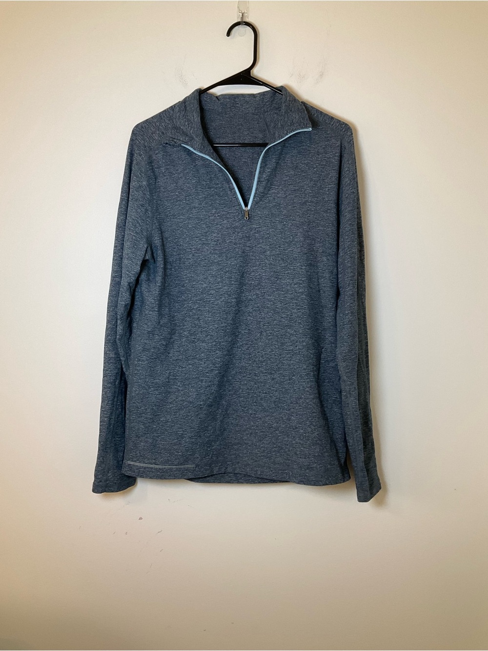 Lululemon Heathered Gray 1/4 Zip Pullover Long Sleeve Top